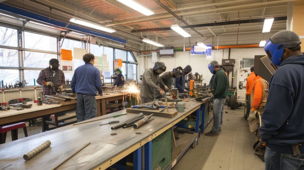 trade school metal class